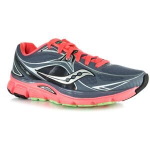 Saucony Mirage 5 Running Shoes Lace Up Comfort Coral Black 9